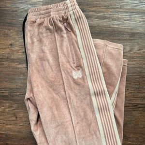 Needles velour track pants L NWT